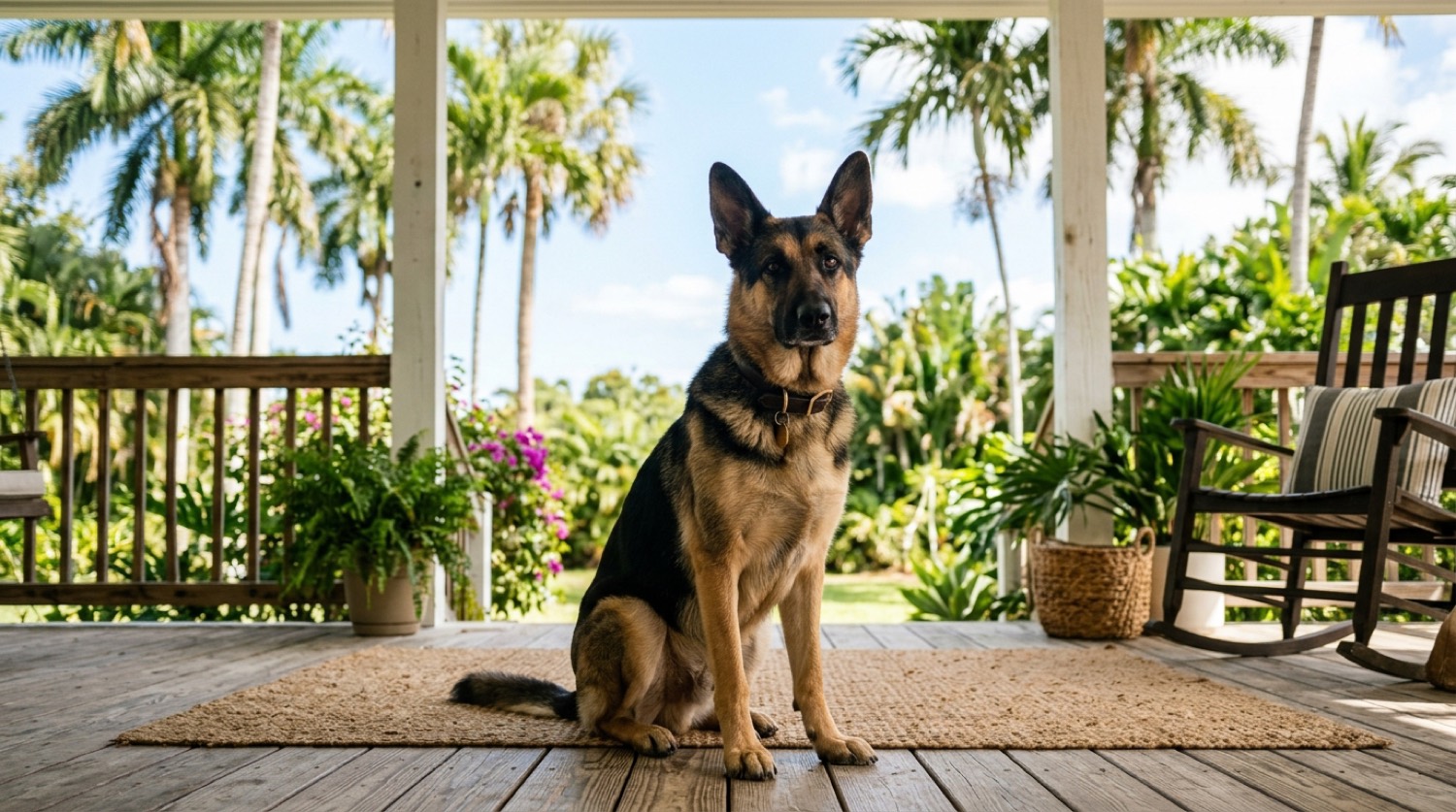 German Shepherd dog, dog anxiety in Tampa, Florida