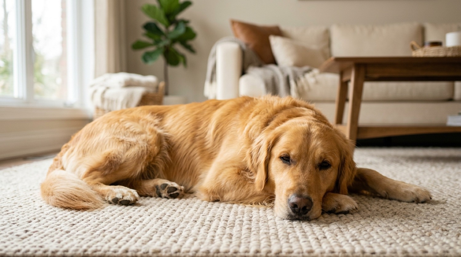 Retriever dog, dog anxiety