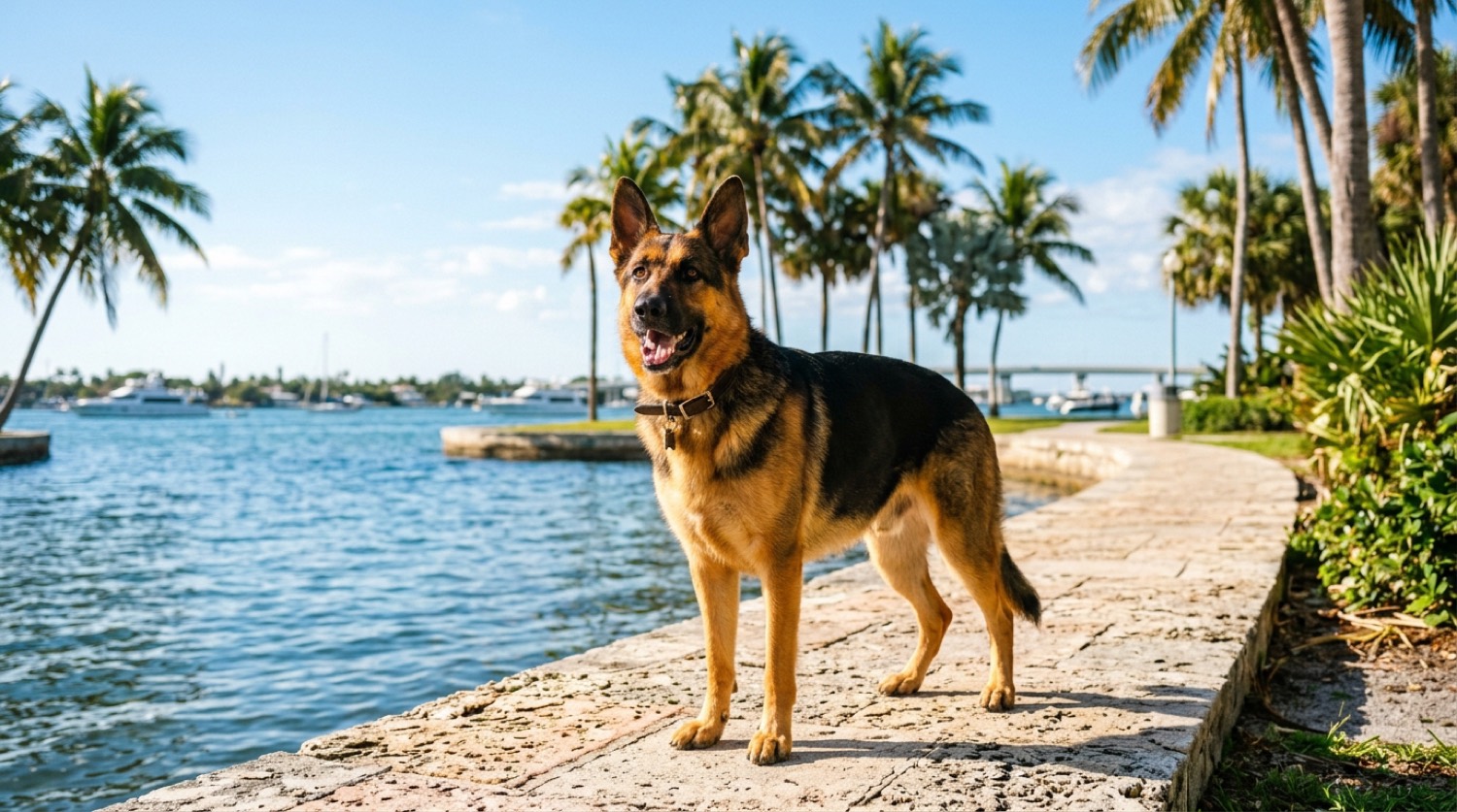 German Shepherd dog, dog longevity supplements in Tampa, Florida