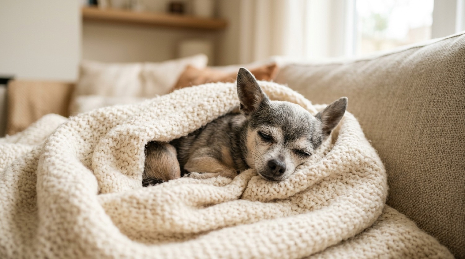 Chihuahua dog, senior dog anxiety